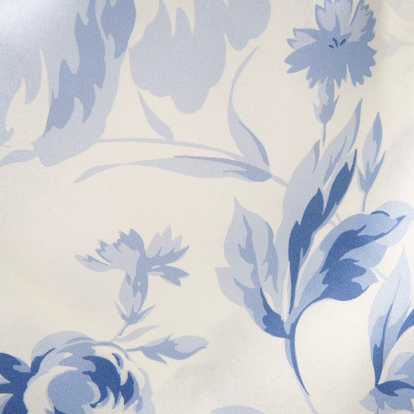 Reformation Myla Silk Dress Size 8 Meringue blue and white Maxi Silk Dress - Picture 6 of 8